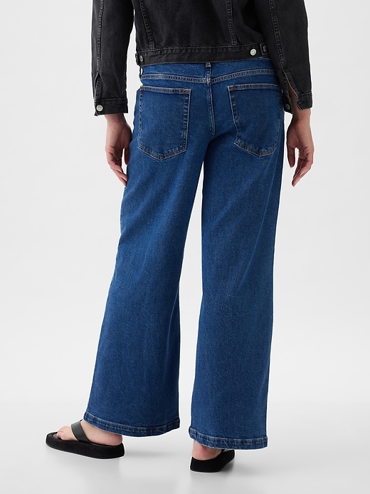 Jeans med vida ben i låga ben Jeans med vida ben i låga ben