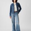 Jeans med vida ben i låga ben Jeans med vida ben i låga ben