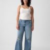Jeans med vida ben i låga ben Jeans med vida ben i låga ben