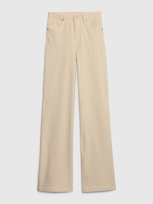 Jeans med vida ben med hög resning Jeans med vida ben med hög resning