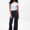 Jeans med vida ben med hög resning Jeans med vida ben med hög resning