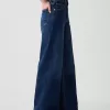 Jeans med vida ben med hög resning