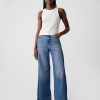 Jeans med vida ben med hög resning Jeans med vida ben med hög resning