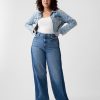Jeans med vida ben med hög resning Jeans med vida ben med hög resning