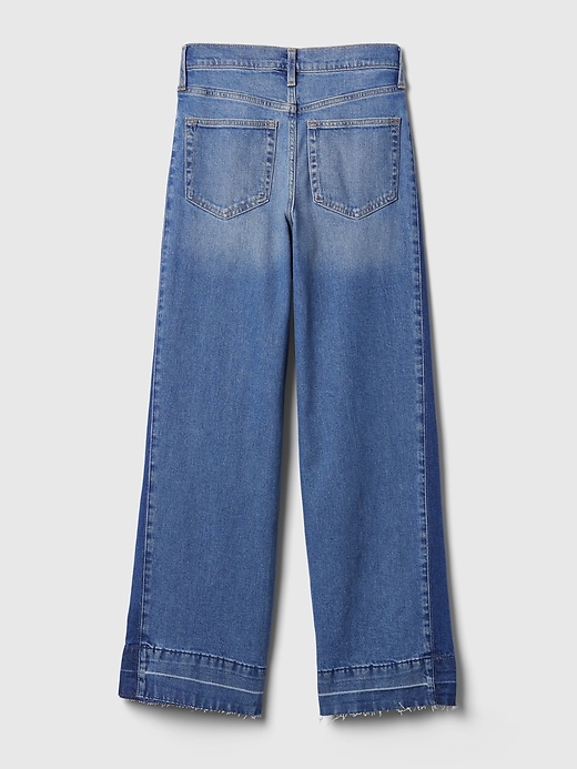 Jeans med vida ben med hög resning Jeans med vida ben med hög resning