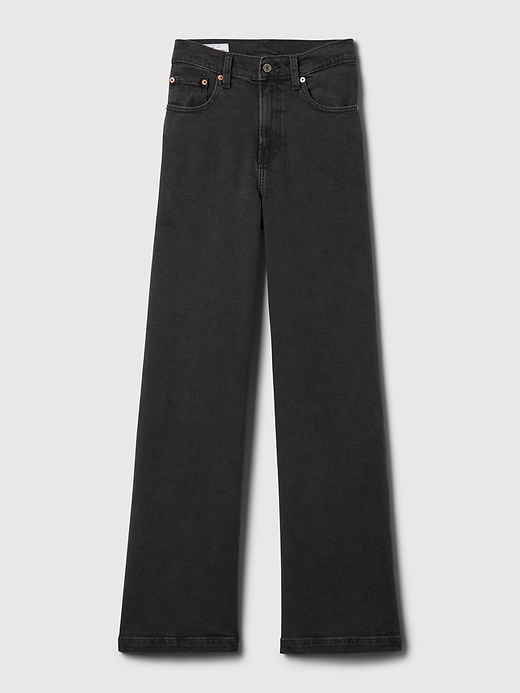 Jeans med vida ben med hög resning Jeans med vida ben med hög resning