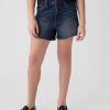 Jeansshorts i hög höjd för barn