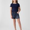 Jeansshorts i hög höjd för barn