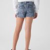 Jeansshorts i hög höjd för barn