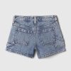 Jeansshorts i hög höjd för barn
