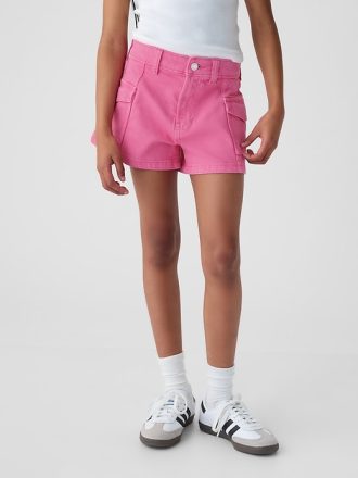 Jeansshorts i hög höjd för barn