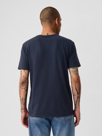 Jersey T-shirt med rund hals