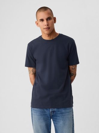 Jersey T-shirt med rund hals