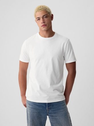 Jersey T-shirt med rund hals