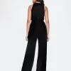 Jumpsuit med V-ringad sammet