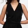 Jumpsuit med V-ringad sammet