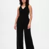 Jumpsuit med V-ringad sammet