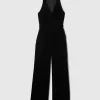 Jumpsuit med V-ringad sammet