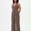 Jumpsuit med V-ringad sammet Jumpsuit med V-ringad sammet