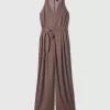 Jumpsuit med V-ringad sammet Jumpsuit med V-ringad sammet