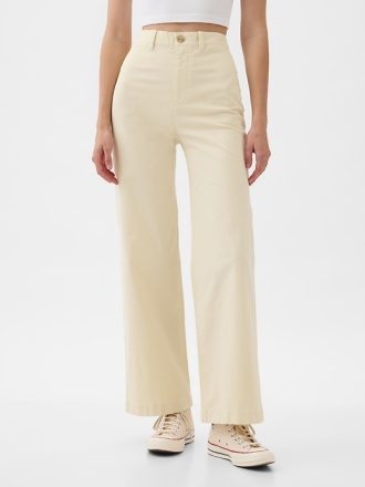 Khakis vid ankel med breda ben