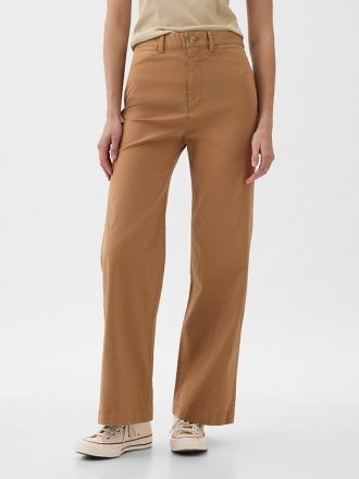 Khakis vid ankel med breda ben