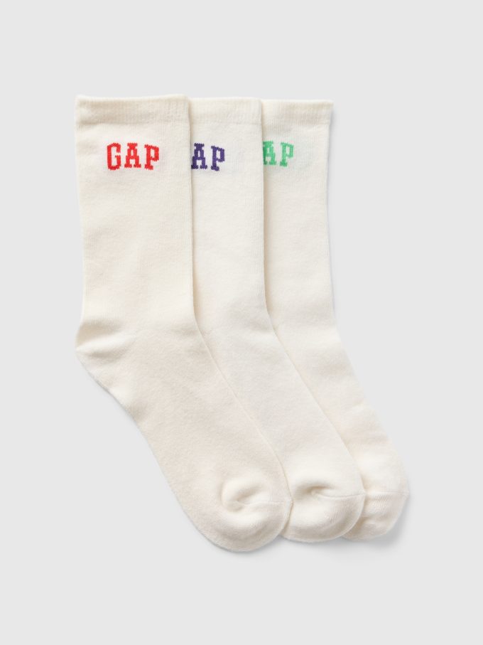 Kids Arch Logo Crew Socks (3-pack)