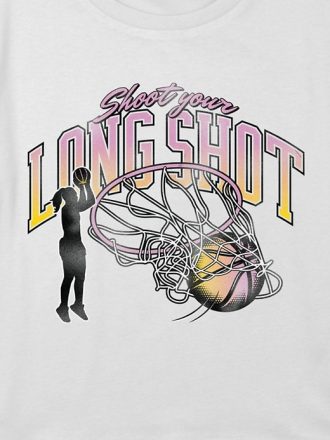Kids Basket Long Shot Grafisk Boxy Crop Tee