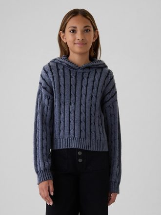 Kids Cable Knit Cropped Sweater