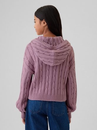 Kids Cable Knit Cropped Sweater