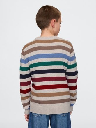 Kids CashSoft randig crewneck tröja
