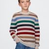Kids CashSoft randig crewneck tröja