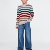 Kids CashSoft randig crewneck tröja