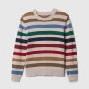 Kids CashSoft randig crewneck tröja