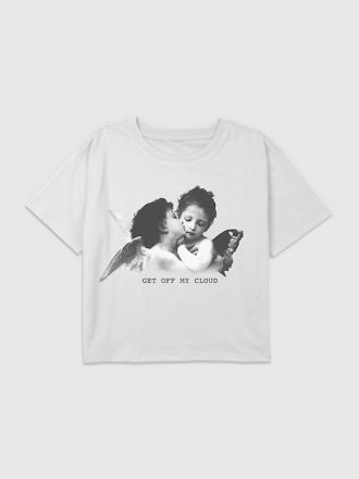 Kids Cloud Cherubs Grafisk Boxy Crop Tee
