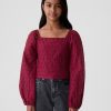 Kids Cropped Puff Sleeve Shirt