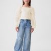 Kids Cropped Puff Sleeve Shirt