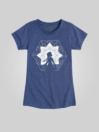 Kids Frozen Elsa Snowflake Fitted kortärmad grafisk t-shirt