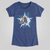 Kids Frozen Elsa and Friends Winter Scene Fitted kortärmad grafisk t-shirt