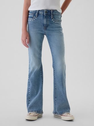 Kids High Rise dubbade 70-tals flare jeans