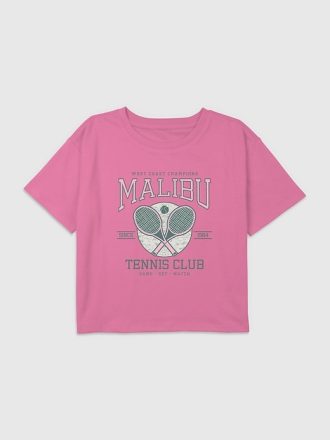 Kids Malibu Tennis Club Grafisk Boxy Crop Tee