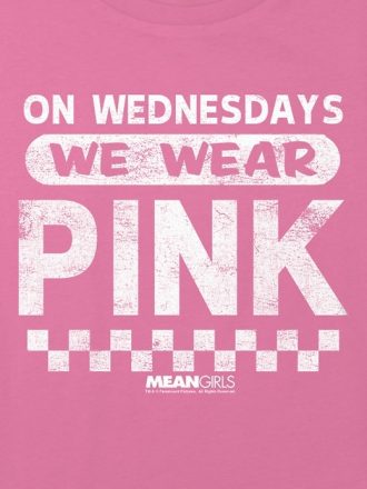 Kids Mean Girls På onsdagar bär vi rosa grafisk Boxy Crop Tee