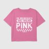 Kids Mean Girls På onsdagar bär vi rosa grafisk Boxy Crop Tee