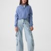 Kids Mid Rise Double Cargo Baggy Jeans