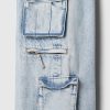 Kids Mid Rise Double Cargo Baggy Jeans