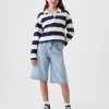 Kids Mid Rise Longline jeansshorts