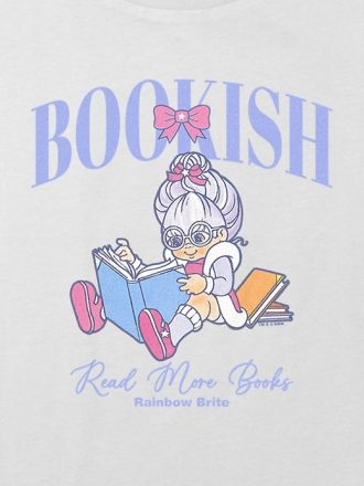 Kids Rainbow Brite Bookish Graphic Boxy Crop T-shirt