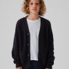 Kids Relaxed Shaker-Stitch Cardigan