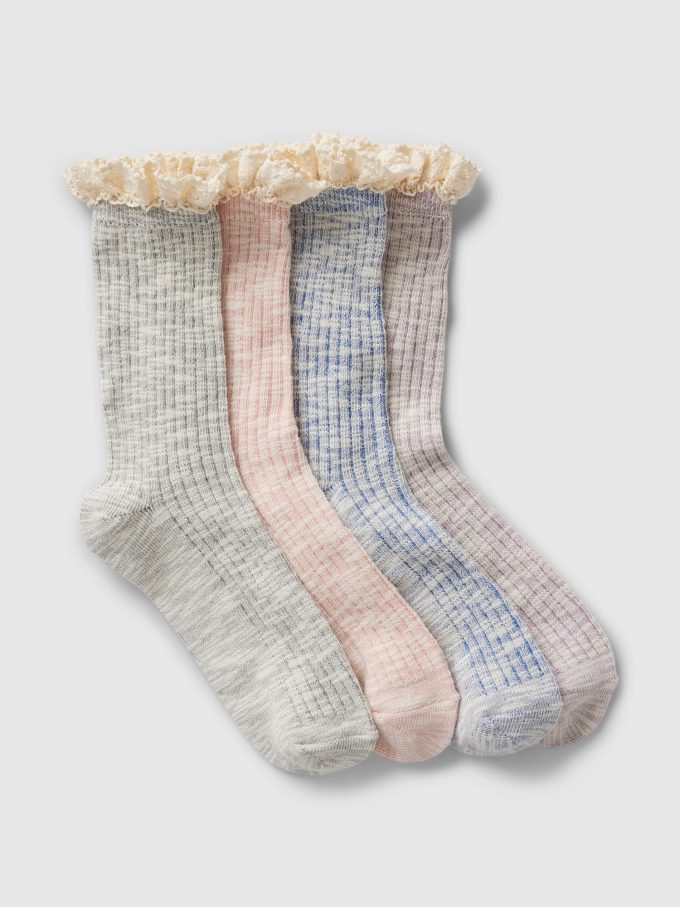 Kids Ruffle Crew Socks (4-pack)