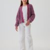 Kids Shaker-Stitch Cropped Cardigan